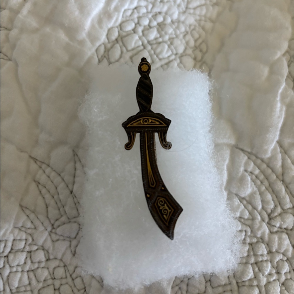 vintage sword pin brooch